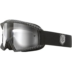 Fox Racing Main Empire Men's Off-Road Motorcycle Goggles Eyewear w/ Free B&F Heart Sticker Bundle - Clear