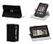 Bundle Monster Kindle Fire Synthetic Leather Pouch 360 Swivel Case Cover - Black - Fits Kindle Fire Device Only