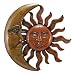 Celestial Sun Moon Wall Art Hanging Metal Plaque