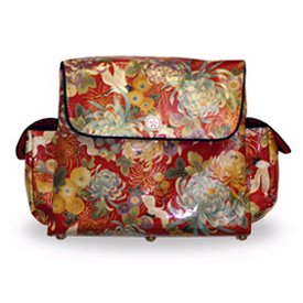 CLOSEOUT Fleurville MotherShip Diaper Bag In Blossom Redcrane by Fleurville Inc.