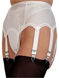 Nancies 8 strap plain panel suspender belt