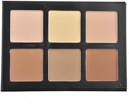 6 Colors Oil Control Trimming Pressed Powder Palette, #3