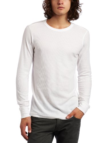 Hurley Mens Staple Long Sleeve Thermal, White, X-Large