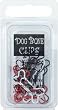 Painted Metal Dog Bone Paper Clips-Red/White/Black