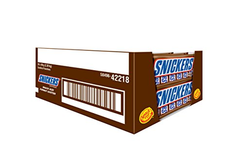 Snickers Chocolate 6 Snack Sizes 96g, 24-Count