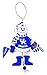 NCAA Wooden Cheering Snowman Ornament