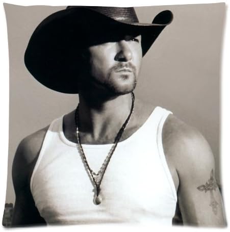 seamlesswood Tim McGraw Square Custom Throw Pillow Case Personalized Cushion Cover Pillowcase Pillow Cover 18x18inch
