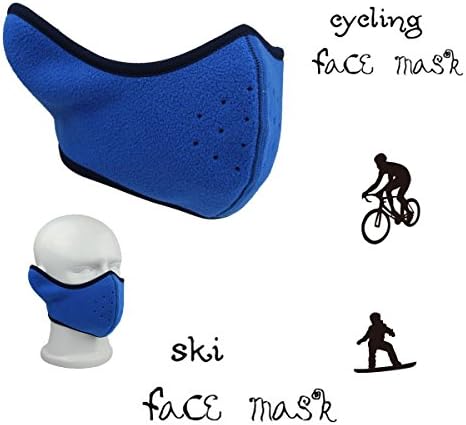 Lilyy Motorcycle Cycling Bicycle Bike Polar FleeceHalf Face Mask (blue)
