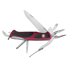 Wenger 16321 Swiss Army RangerGrip 75 Knife, Red and Black