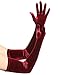 BABEYOND Long Opera Party Gloves 1920s Flapper Pleuche Gloves Stretchy Adult Size Elbow Length 21.6â€™â€™ for Prom Dance Party (Winered)