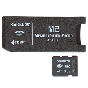 Amazon.com: Sandisk 4GB M2 Memory Stick Micro w/ MS PRO Adapter (SDMSM2 ...