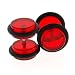 Fake Acrylic Plugs - Red 16g Wire; 8mm - Sold as a Pair