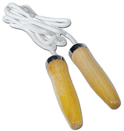 8 ft 6 inch Cotton Jump Rope with Wooden Weighted Handles