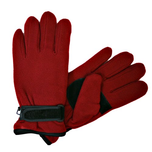 Red Ladies Thermal Insulate Gloves With Textured Palm