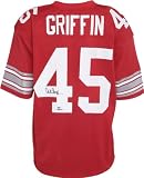 Archie Griffin Autographed Ohio State Buckeyes Jersey with HT 74-75 Inscription