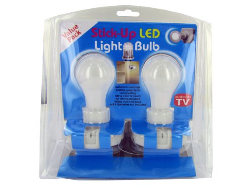 Bulk Case Of 24 - Stick-Up Led Light Bulb Value Pack (Each) By Bulk Buys
