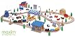 MAXIM 100 PC WOODEN TRAIN SET