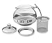 Chef's Star Premium Glass Tea Pot & Infuser - Stainless Steel, 20 oz,Stainless Steel,