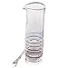 Sleek and stylish Global Views 14-1/2-Inch ribbed martini pitcher with glass drop stir stick is 4-1/4-Inch in diameter. This clear glass pitcher is a work of art that will bring class to your bar and let you pretend that James Bond is there shaking (not stirring) your martini.