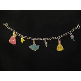 Disney Princess Charm Bracelet Cinderella Aurora Sleeping Beauty Belle by Cinderella