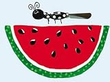 Watermelon Melamine Plate with Matching Spreader Set