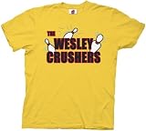 The Big Bang Theory Wesley Crushers Bowling Gold Adult T-shirt Tee