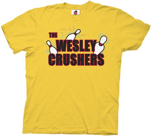  The Big Bang Theory Wesley Crushers Bowling Gold Adult T-shirt Tee