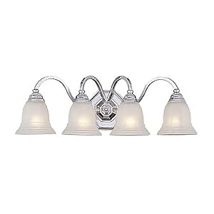 Sea Gull Lighting 4060-05 Blakely Four-Light Vanity, Chrome Finish with Etched Faceted... by 