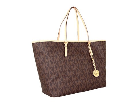 Michael Kors Jet Set Logo Medium Travel Tote BROWN