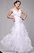 W3188 Organza Ruffle Bridal Wedding Formal Gown