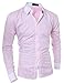 Generic Men's Slim Fit Collision Color Button Down Shirt