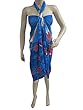 Pareo Dress for Womens Rayon Sarong Wrap Dodger Blue Swimsuit Cover-up