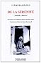 De la s�r�nit� : Ananda-Amrita