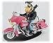 joe bar team pink mimile wokee harley davidson electra glide bike and figure 1.18ish scale hand painted model_s-1