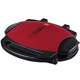 George Foreman GRP46R 72-Square inch Grill with Nonstick Removable Plates, Red