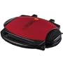George Foreman GRP46R 72-Square-Inch Grill with Nonstick Removable Plates, Red