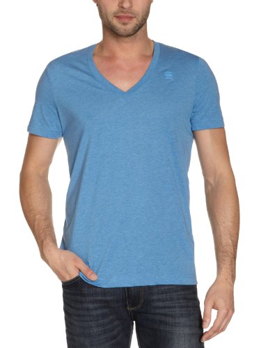 G-Star Men's Base Heather 2-Pack Short Sleeve Tee, Miles Blue, Small