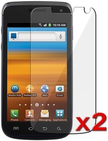 eForCity 2 x Transparent Clear LCD Screen Protector Film Compatible with Samsung? Exhibit 2 4G T679 (Twin Pack)