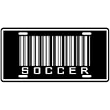 NEW  SOCCER BARCODE  LICENSE PLATE SIGN SPORTS