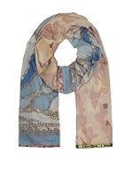 Plomo o Plata Fular (Nude / Azul)