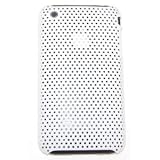 Rubberized Hard Mesh Case for Apple iPhone 3G/3GS (White).