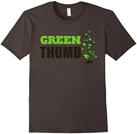 Men's Green Thumb Cute Gardeners Gift Spring Planting T-Shirt Large Asphalt