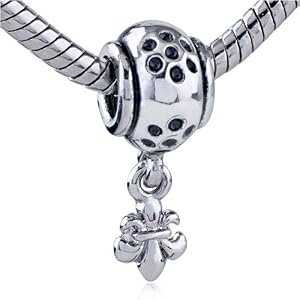 Buy Dangle Silver Spear European Beads Plated Charm - Pandora Bead and Bracelet Compatible by Pugster