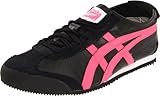 Onitsuka Tiger Women's Mexico 66 Fashion Sneaker,Black/Hot Pink,7.5 M US