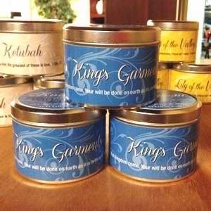 Scented Candle- Kings Garment (Scripture Tin 6 Oz)