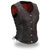 First Manufacturing Ladies Side Lace Classic Vest (Black) by First MFG