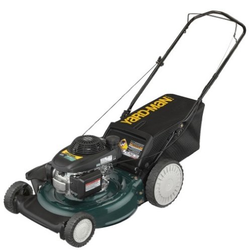 Yard-Man 11A-B29Q701 21-Inch 160cc Honda GCV Mulch/Side Discharge/Bagging Gas Powered Push Lawn Mower with High Rear Wheels Yard-Man 11A-B29Q701 21-Inch 160cc Honda GCV Mulch/Side Discharge/Bagging Gas Powered Push Lawn Mower with High Rear Wheels