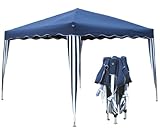 Falt Pavillon 3 x 3 m Gartenzelt Partyzelt in Blau