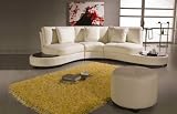 3 pcs Sectional Italian Leather Sofa Set, Item#2229-IVORY