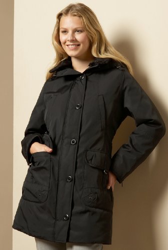 Fur Trim Parka Coat